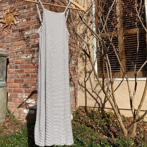 Black and White Spaghetti Strap Sun Dress